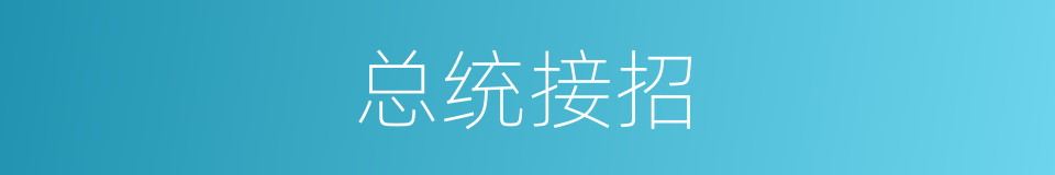 总统接招的同义词