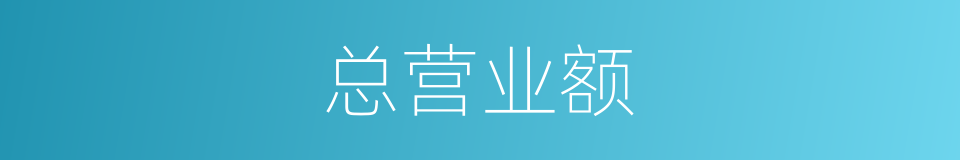 总营业额的同义词