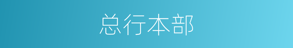 总行本部的同义词