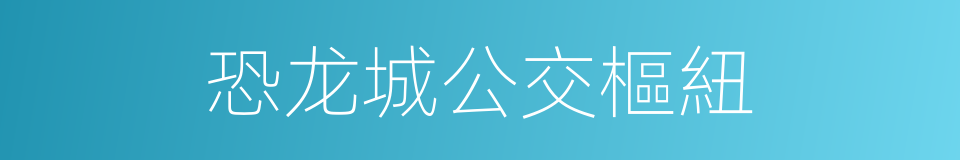 恐龙城公交樞紐的同義詞