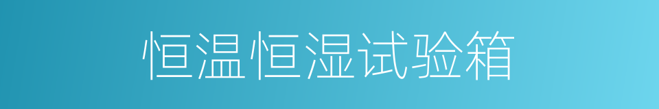 恒温恒湿试验箱的同义词