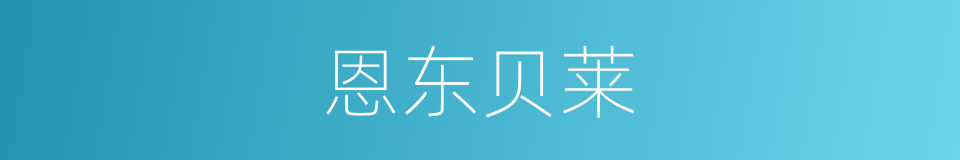 恩东贝莱的同义词