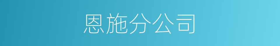 恩施分公司的同义词
