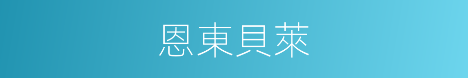 恩東貝萊的同義詞