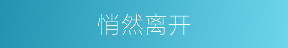 悄然离开的同义词