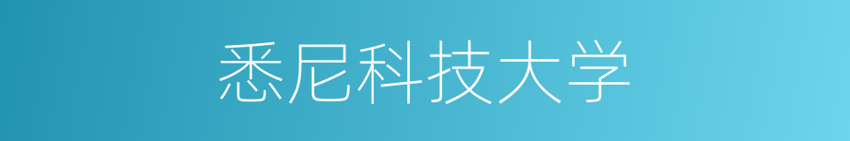 悉尼科技大学的同义词