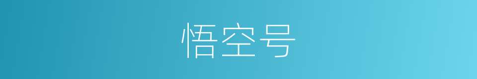 悟空号的同义词