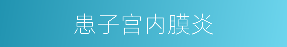 患子宫内膜炎的同义词