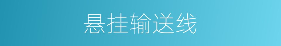 悬挂输送线的同义词