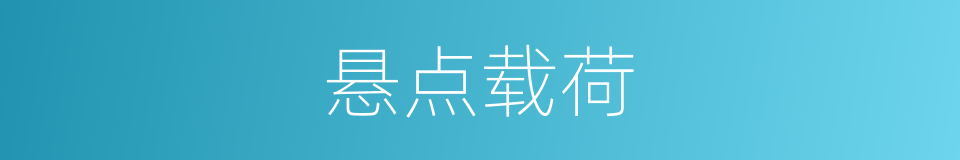 悬点载荷的同义词