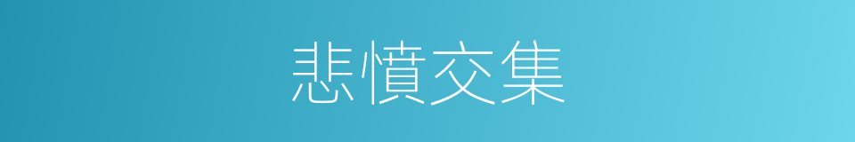 悲憤交集的同義詞
