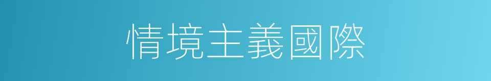 情境主義國際的同義詞