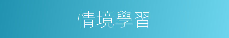 情境學習的同義詞