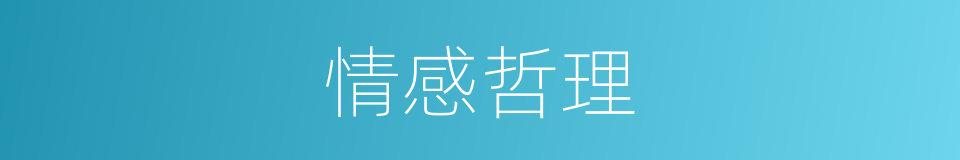 情感哲理的同义词