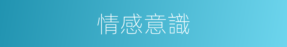 情感意識的同義詞
