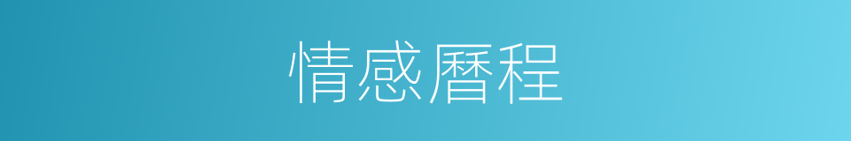 情感曆程的同義詞