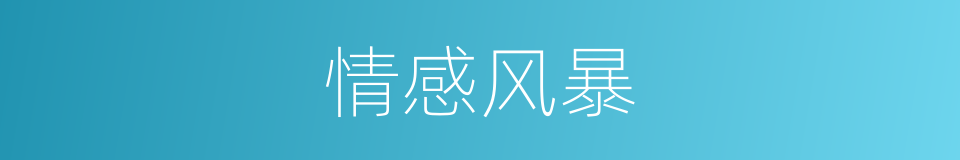 情感风暴的同义词