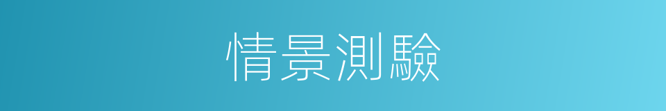 情景測驗的同義詞