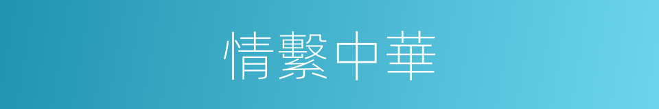 情繫中華的同義詞