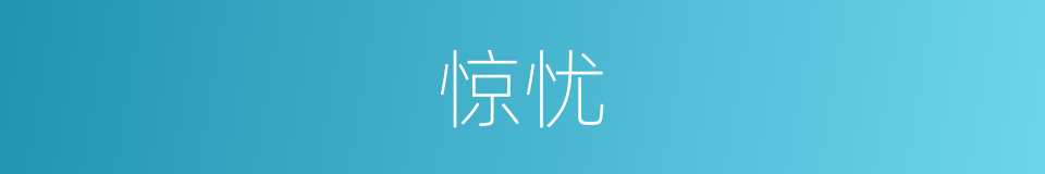 惊忧的意思