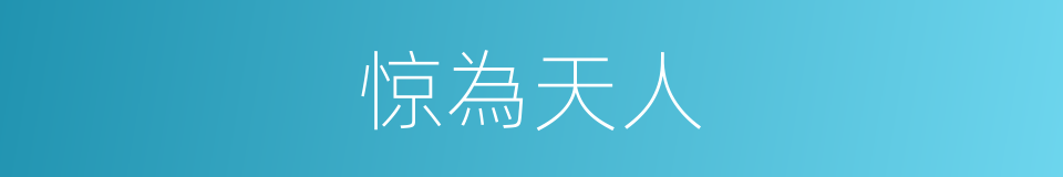 惊為天人的意思