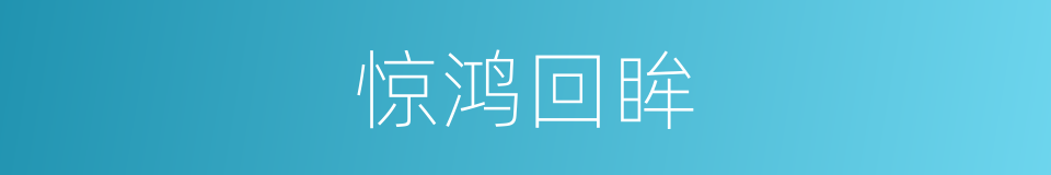 惊鸿回眸的同义词
