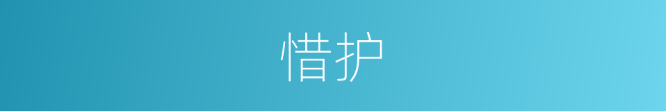 惜护的意思