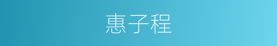 惠子程的同义词