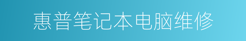 惠普笔记本电脑维修的同义词