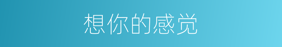 想你的感觉的同义词