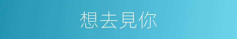 想去見你的同義詞