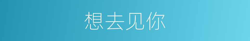 想去见你的同义词