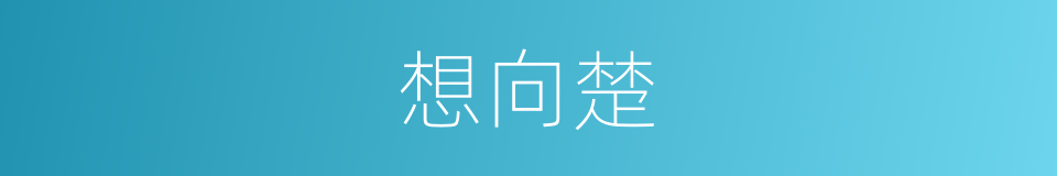 想向楚的同义词