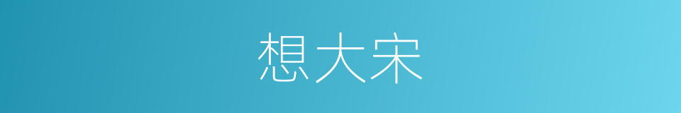 想大宋的同义词
