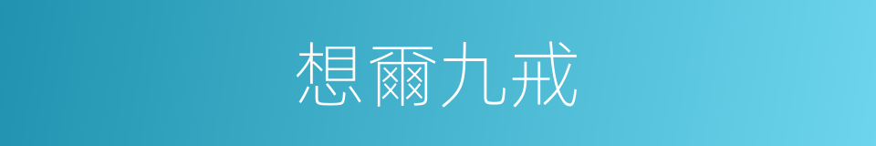 想爾九戒的意思
