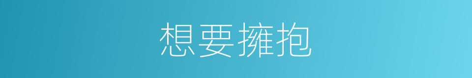 想要擁抱的同義詞