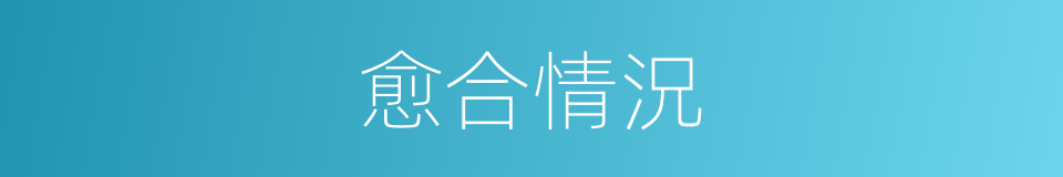 愈合情況的同義詞