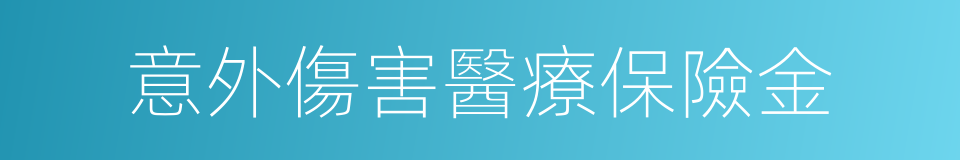 意外傷害醫療保險金的同義詞