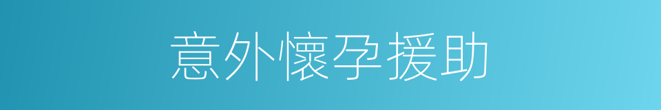 意外懷孕援助的同義詞