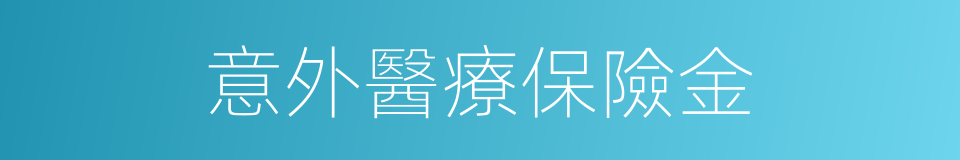 意外醫療保險金的同義詞