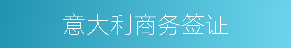 意大利商务签证的同义词