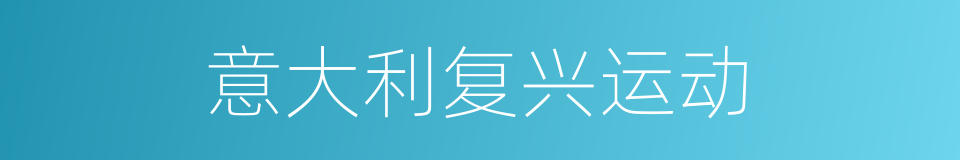 意大利复兴运动的同义词