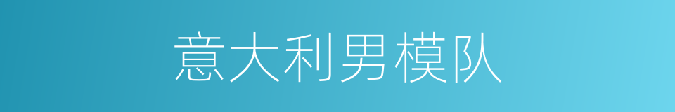 意大利男模队的同义词