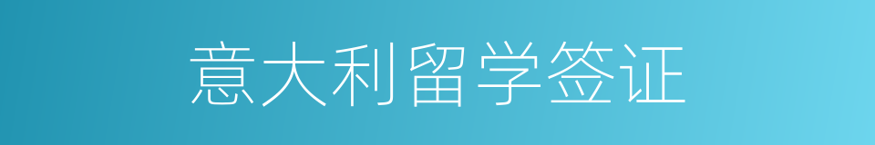 意大利留学签证的同义词