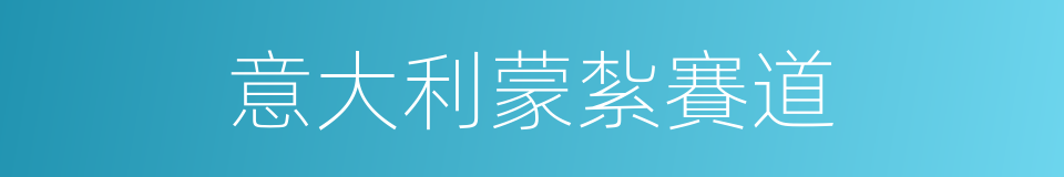 意大利蒙紮賽道的同義詞
