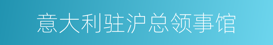 意大利驻沪总领事馆的同义词