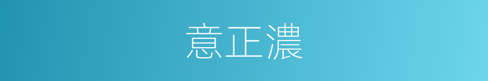 意正濃的同義詞