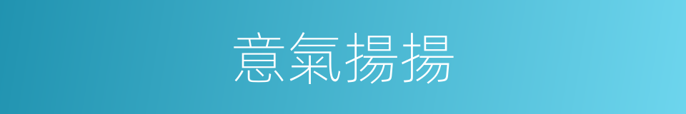 意氣揚揚的意思