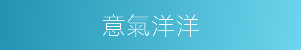 意氣洋洋的意思