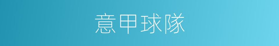 意甲球隊的同義詞